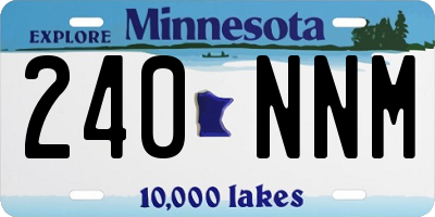 MN license plate 240NNM