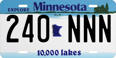 MN license plate 240NNN