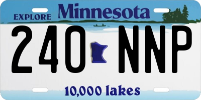 MN license plate 240NNP