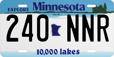MN license plate 240NNR