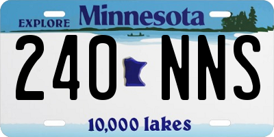 MN license plate 240NNS