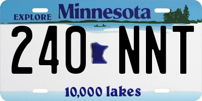MN license plate 240NNT