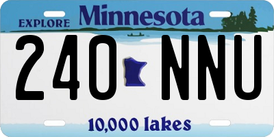 MN license plate 240NNU