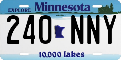 MN license plate 240NNY