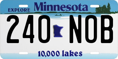 MN license plate 240NOB