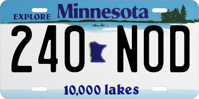 MN license plate 240NOD