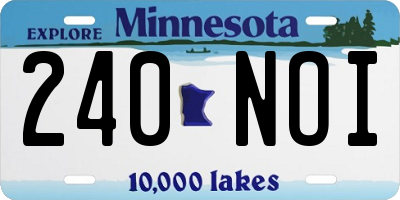 MN license plate 240NOI