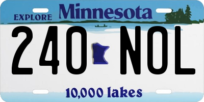 MN license plate 240NOL