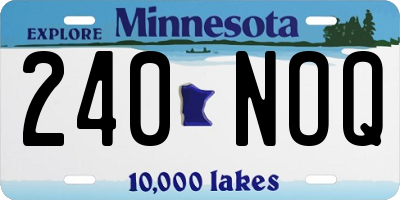 MN license plate 240NOQ