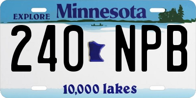 MN license plate 240NPB