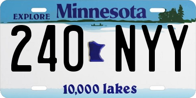 MN license plate 240NYY