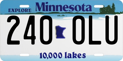 MN license plate 240OLU