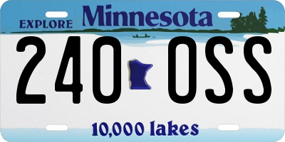 MN license plate 240OSS