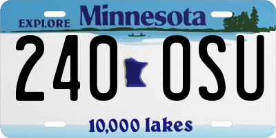 MN license plate 240OSU