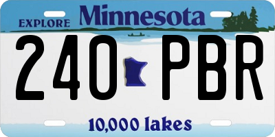 MN license plate 240PBR