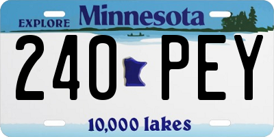 MN license plate 240PEY
