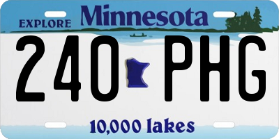 MN license plate 240PHG