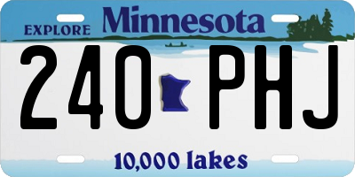 MN license plate 240PHJ