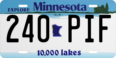 MN license plate 240PIF