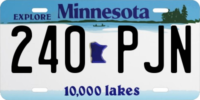 MN license plate 240PJN