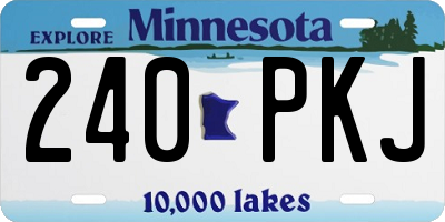 MN license plate 240PKJ