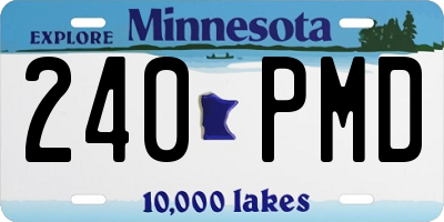 MN license plate 240PMD