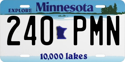 MN license plate 240PMN