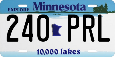 MN license plate 240PRL
