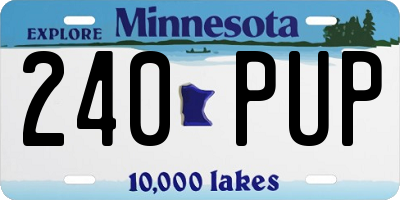 MN license plate 240PUP