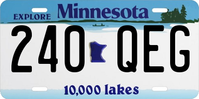 MN license plate 240QEG