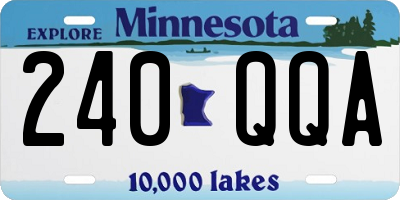 MN license plate 240QQA