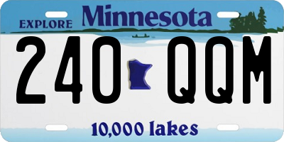 MN license plate 240QQM