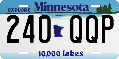 MN license plate 240QQP