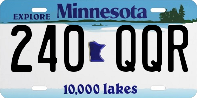 MN license plate 240QQR
