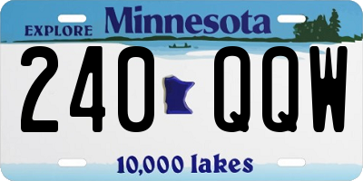 MN license plate 240QQW