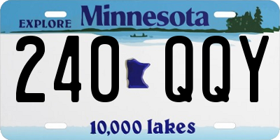 MN license plate 240QQY