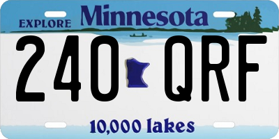 MN license plate 240QRF