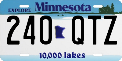 MN license plate 240QTZ