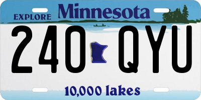 MN license plate 240QYU