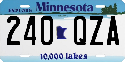 MN license plate 240QZA
