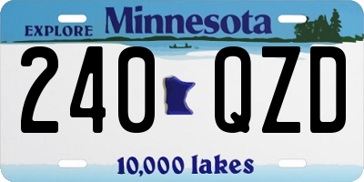 MN license plate 240QZD