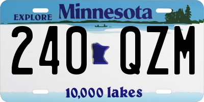 MN license plate 240QZM