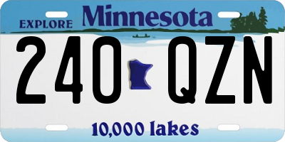 MN license plate 240QZN