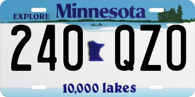 MN license plate 240QZO