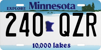 MN license plate 240QZR