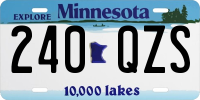 MN license plate 240QZS
