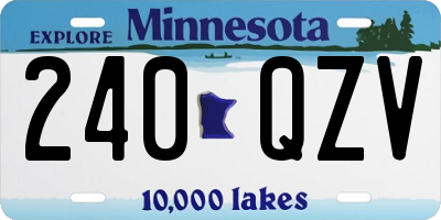 MN license plate 240QZV