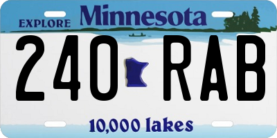 MN license plate 240RAB