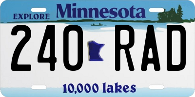 MN license plate 240RAD