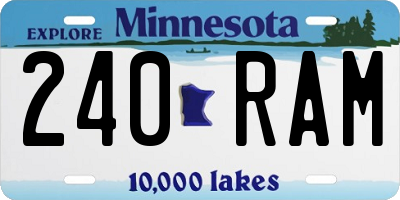 MN license plate 240RAM